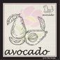 Avocado Machine Embroidery Design | Healthy Fruit Sketch | Avocado Silhouette Embroidery | Fruits and Vegetables Design | 8 Sizes (0939)