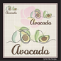 Avocado Machine Embroidery Design | Healthy Fruit Embroidery | Avocado Line Art | Fruits and Vegetables Design | 8 Sizes (0941)