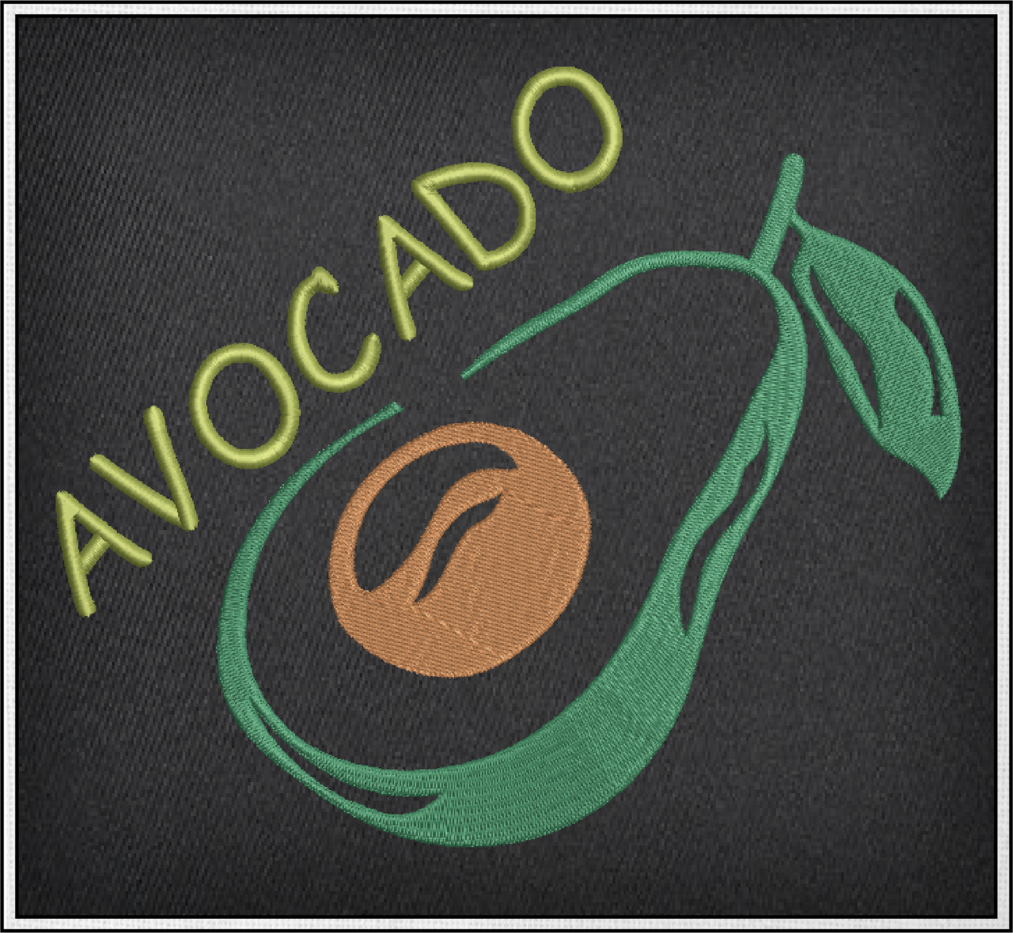 Avocado Machine Embroidery Design | Healthy Fruit Embroidery | Avocado Line Art | Fruits and Vegetables | 8 Sizes (0942)