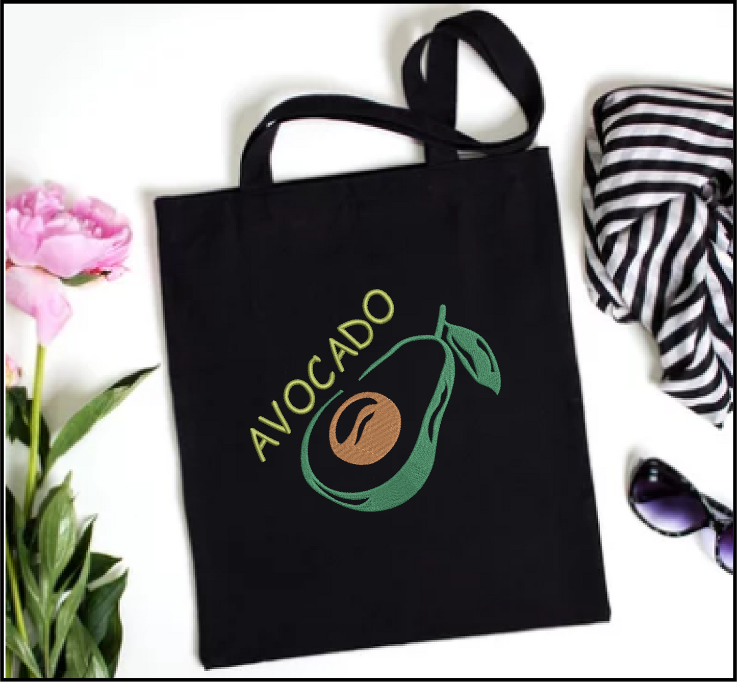 Avocado Machine Embroidery Design | Healthy Fruit Embroidery | Avocado Line Art | Fruits and Vegetables | 8 Sizes (0942)