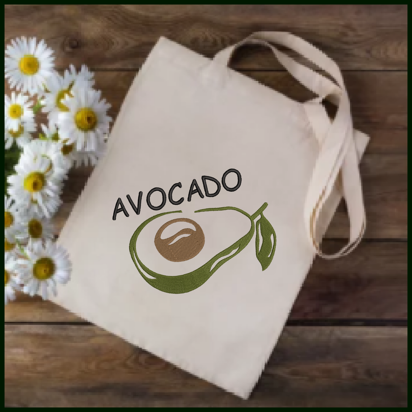 Avocado Machine Embroidery Design | Healthy Fruit Embroidery | Avocado Line Art | Fruits and Vegetables | 8 Sizes (0942)