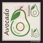 Avocado Machine Embroidery Design | Healthy Fruit Embroidery | Avocado Silhouette | Fruits and Vegetables | 8 Sizes (0963)