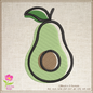 Avocado Machine Embroidery Design | Healthy Fruit Embroidery | Avocado Silhouette Pattern | Fruits and Vegetables Design | 8 Sizes (0940)
