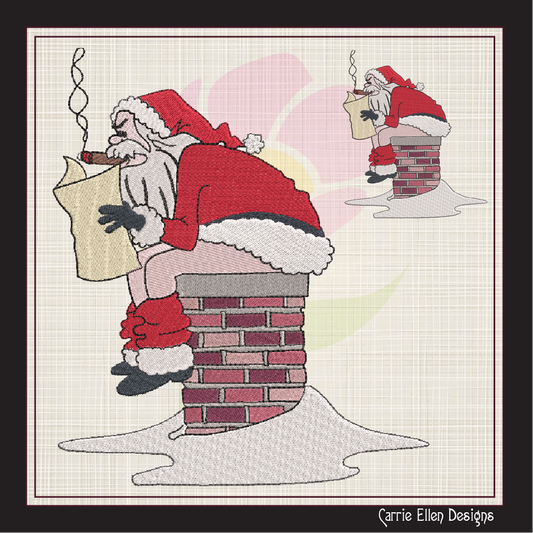 Bad Santa Machine Embroidery Design – Christmas Santa Claus Pattern, Sarcastic Funny Holiday Design, 6 Sizes (1043)