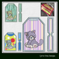 Blue Nose Cat ITH Bag and Luggage Tag Machine Embroidery Design | In The Hoop Embroidery Project (1339)