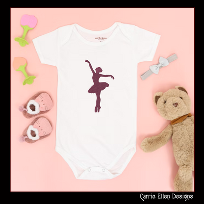 Ballerina Machine Embroidery Design – Dancer Silhouette Pattern, 6 Sizes (1226)