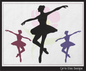 Ballerina Machine Embroidery Design – Dancer Silhouette Pattern, 6 Sizes (1227)