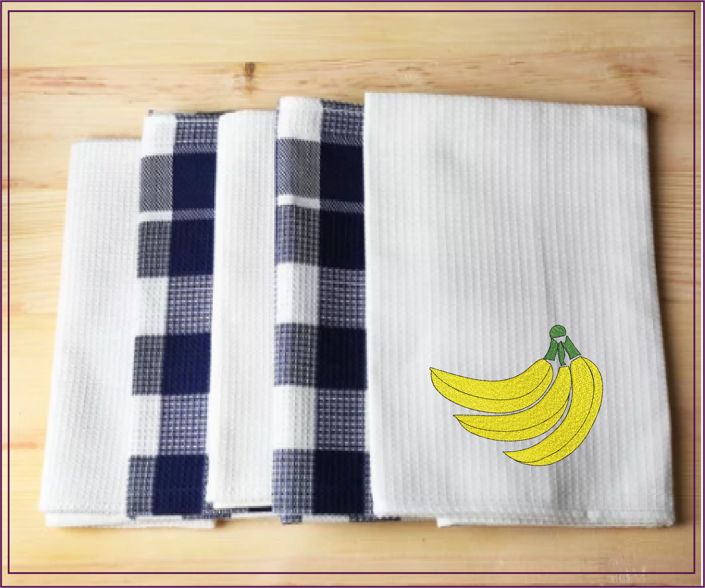 Banana Bunch Machine Embroidery Design | Summer Fruit Artistic Drawing | Fruits and Vegetables Design | 8 Sizes (0943)