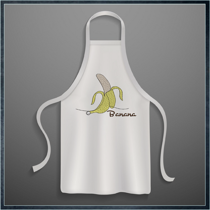 Banana Machine Embroidery Design | Summer Fruit Artistic Drawing | Fruit and Vegetables Design | 8 Sizes (0945)