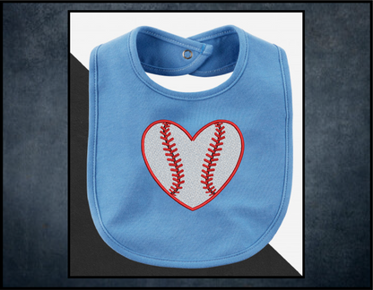 Baseball Heart Machine Embroidery Design, Softball Embroidery Design, Sport Enthusiast Design, 8 Sizes (0380)