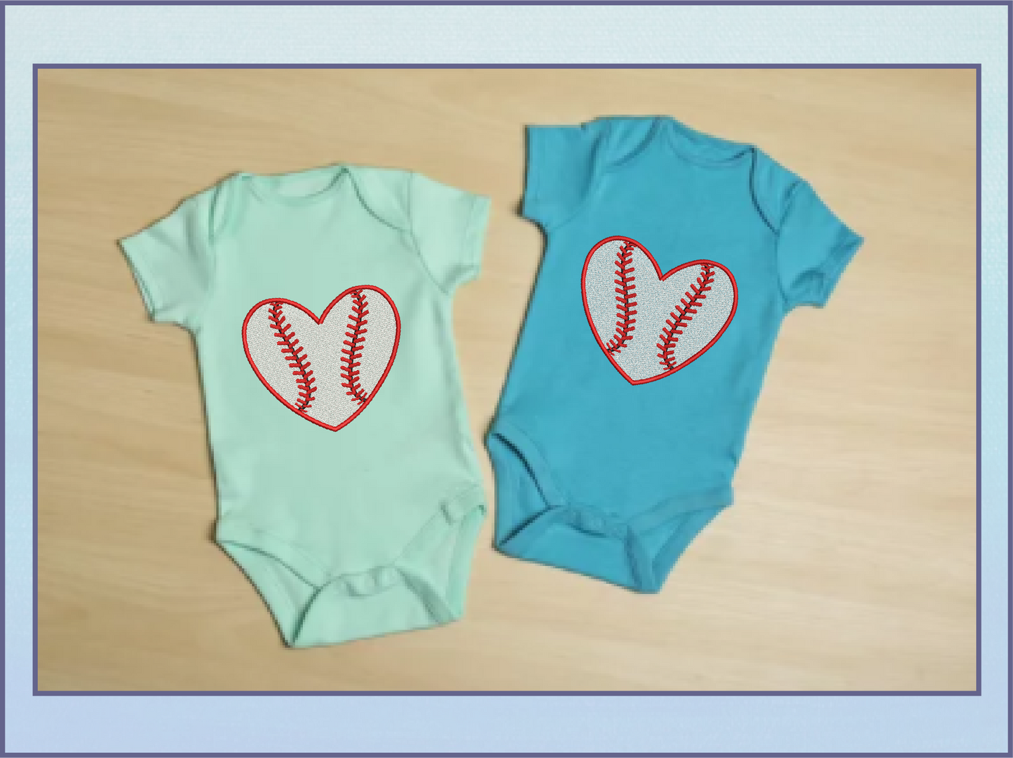 Baseball Heart Machine Embroidery Design, Softball Embroidery Design, Sport Enthusiast Design, 8 Sizes (0380)