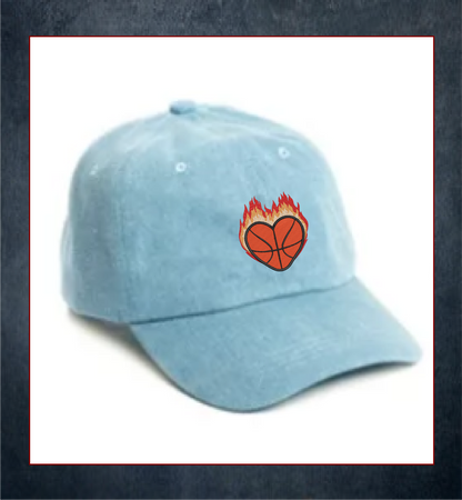Basketball Machine Embroidery Design, Flaming Heart Basketball Embroidery, Sport Embroidery, Team Sport Design, 8 Sizes (0100)