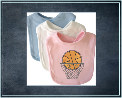 Basketball Machine Embroidery Design – Ball and Hoop, Nothing but Net Sports Embroidery Pattern, 8 Sizes (0476)