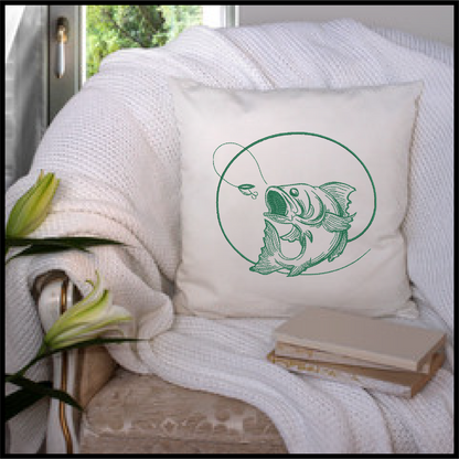 Bass Fishing Machine Embroidery Design | Wide Mouth Bass Sketch | Fishing Embroidery | 6 Sizes (0711)
