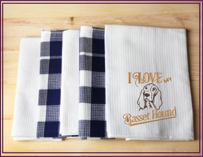 I Love My Bassett Hound Machine Embroidery Design – Pet Dog Pattern, Dog Lover, 10 Sizes (0512)