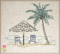 Beach Scene Machine Embroidery Design – Summer Chair & Tropical Palm Tree Pattern, 8 Sizes (0537)