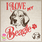 I Love My Beagle Machine Embroidery Design – Cute Dog Breed Embroidery for Pet Lovers, 10 Sizes (0491)