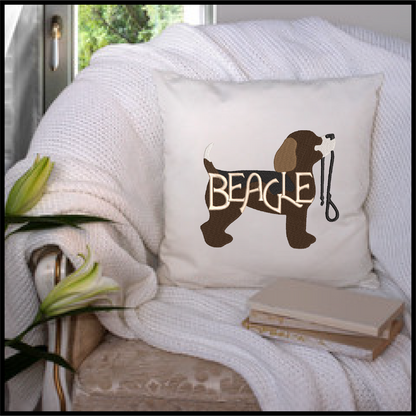 Beagle Puppy Machine Embroidery Design | Puppy with Leash | Dog Lover Animal Pet Embroidery | 6 Sizes (0744)