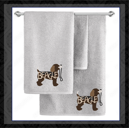 Beagle Puppy Machine Embroidery Design | Puppy with Leash | Dog Lover Animal Pet Embroidery | 6 Sizes (0744)