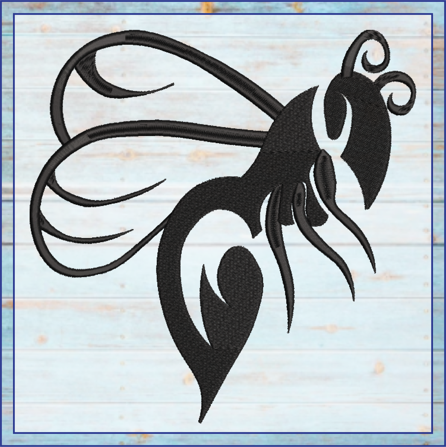Bee Silhouette Machine Embroidery Design – Bumble Bee, Wasp & Hornet Outline Pattern – 10 Sizes (0116)