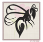 Bee Silhouette Machine Embroidery Design – Bumble Bee, Wasp & Hornet Outline Pattern – 10 Sizes (0116)