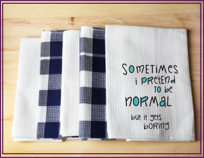 Pretend to Be Normal Machine Embroidery Design | Funny Quotes & Sayings Pattern | Humorous Embroidery | 6 Sizes (0597)