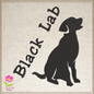Black Lab Machine Embroidery Design – Labrador Retriever Dog Stitch File, Yellow Lab Option, 10 Sizes (0139)