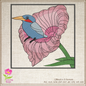 Blue Bird Machine Embroidery Design | Spring Garden Bird & Flower Pattern | Nature-Inspired Embroidery, 8 Sizes (0569)