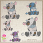 Toy Cow Machine Embroidery Design for Babies and Kids | Vintage Stuffed Animal Cow | Blue Nose Tatty Teddy Inspired | 6 Sizes (0236)