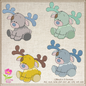 Toy Deer Machine Embroidery Design for Babies and Kids | Vintage Stuffed Animal Deer | Blue Nose Tatty Teddy Inspired | 6 Sizes (0245)