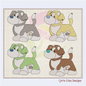 Stuffed Toy Dog Machine Embroidery Design for Babies and Kids | Vintage Plush Puppy Pattern | Blue Nose Tatty Teddy Inspired Design | 6 Sizes (0768)