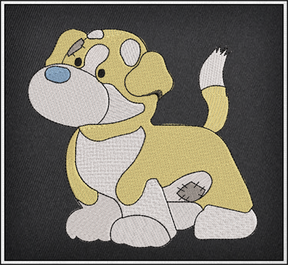 Stuffed Toy Dog Machine Embroidery Design for Babies and Kids | Vintage Plush Puppy Pattern | Blue Nose Tatty Teddy Inspired Design | 6 Sizes (0768)