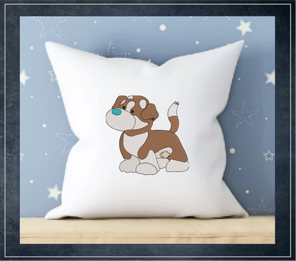 Stuffed Toy Dog Machine Embroidery Design for Babies and Kids | Vintage Plush Puppy Pattern | Blue Nose Tatty Teddy Inspired Design | 6 Sizes (0768)
