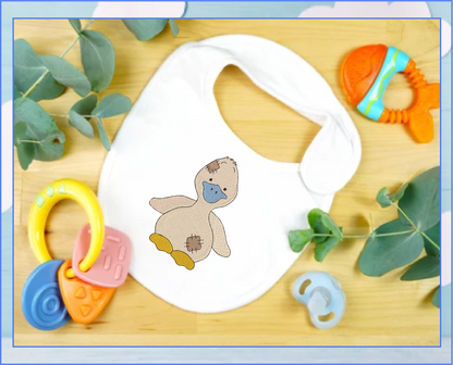 Toy Duckling Machine Embroidery Design for Babies and Kids | Old Stuffed Animal Embroidery Pattern | Blue Nose Tatty Teddy Style | 6 Sizes (0758)