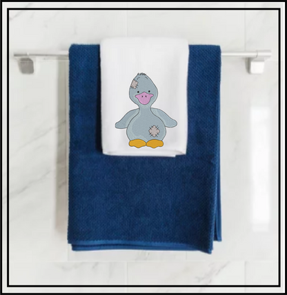 Toy Duckling Machine Embroidery Design for Babies and Kids | Old Stuffed Animal Embroidery Pattern | Blue Nose Tatty Teddy Style | 6 Sizes (0758)