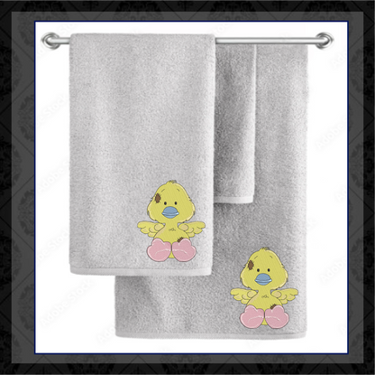 Toy Duckling Machine Embroidery Design for Babies and Kids | Vintage Stuffed Animal Embroidery Pattern | Blue Nose Tatty Teddy Inspired | 6 Sizes (0759)