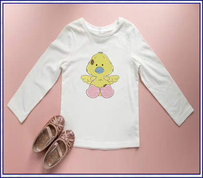 Toy Duckling Machine Embroidery Design for Babies and Kids | Vintage Stuffed Animal Embroidery Pattern | Blue Nose Tatty Teddy Inspired | 6 Sizes (0759)
