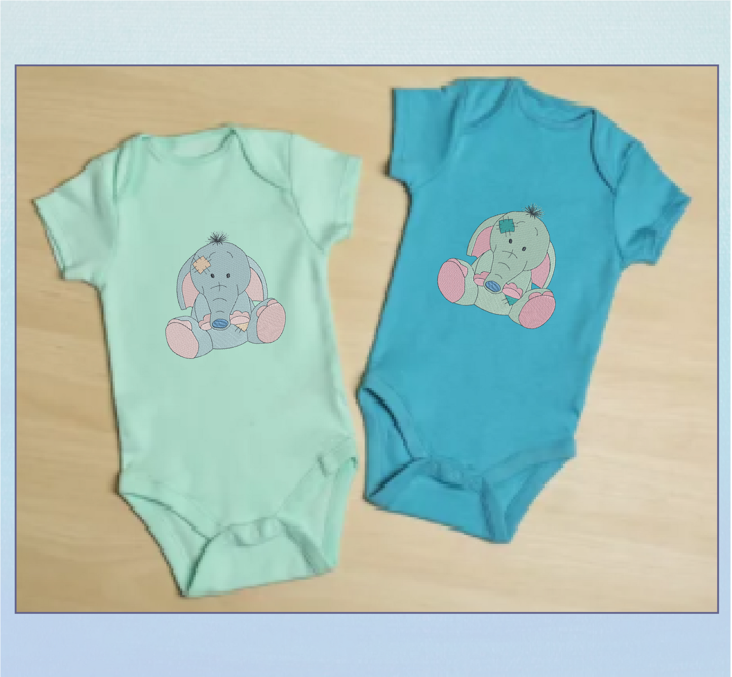 Toy Elephant Machine Embroidery Design for Babies and Kids | Vintage Stuffed Animal Pattern | Blue Nose Tatty Teddy Inspired Embroidery | 6 Sizes (0770)