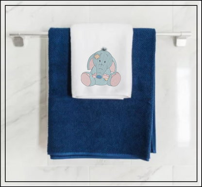 Toy Elephant Machine Embroidery Design for Babies and Kids | Vintage Stuffed Animal Pattern | Blue Nose Tatty Teddy Inspired Embroidery | 6 Sizes (0770)