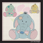 Toy Elephant Machine Embroidery Design for Babies and Kids | Vintage Stuffed Animal Pattern | Blue Nose Tatty Teddy Inspired Embroidery | 6 Sizes (0770)