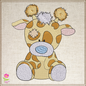 Toy Giraffe Machine Embroidery Design for Babies and Kids | Vintage Stuffed Animal Giraffe Pattern | Blue Nose Tatty Teddy Inspired | 6 Sizes (0760)