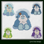 Toy Stuffed Gorilla Machine Embroidery Design for Babies and Kids | Vintage Plush Animal Pattern | Blue Nose Tatty Teddy Inspired Embroidery | 6 Sizes (0772)