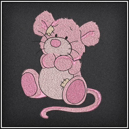Toy Stuffed Mouse Machine Embroidery Design for Babies and Kids | Vintage Plush Mouse Pattern | Blue Nose Tatty Teddy Inspired | 8 Sizes (0763)