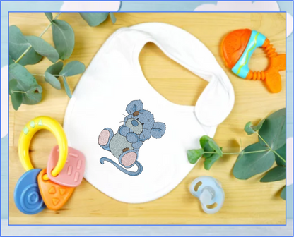 Toy Stuffed Mouse Machine Embroidery Design for Babies and Kids | Vintage Plush Mouse Pattern | Blue Nose Tatty Teddy Inspired | 8 Sizes (0763)
