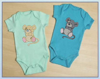 Toy Stuffed Mouse Machine Embroidery Design for Babies and Kids | Vintage Plush Mouse Pattern | Blue Nose Tatty Teddy Inspired | 8 Sizes (0763)