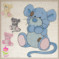 Toy Stuffed Mouse Machine Embroidery Design for Babies and Kids | Vintage Plush Mouse Pattern | Blue Nose Tatty Teddy Inspired | 8 Sizes (0763)