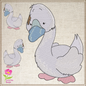 Toy Stuffed Swan Machine Embroidery Design for Babies and Kids | Vintage Plush Swan Duck Bird Pattern | Blue Nose Tatty Teddy Inspired | 8 Sizes (0767)