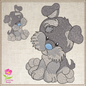 Toy Yorkie Machine Embroidery Design for Babies and Kids | Stuffed Yorkshire Terrier Plush Animal | Blue Nose Tatty Teddy Inspired | 8 Sizes (0786)