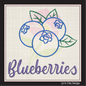 Blueberries Machine Embroidery Design | Summer Orchard Fruit Design | Digital Fruit Embroidery | 8 Sizes (0979)