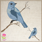 Blue Bird Machine Embroidery Design | Flower & Spring Garden Embroidery Pattern | 8 Sizes (0570)
